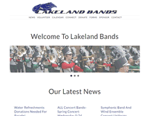 Tablet Screenshot of lakelandband.com